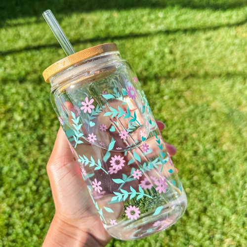 Spring Bloom Glass Cup