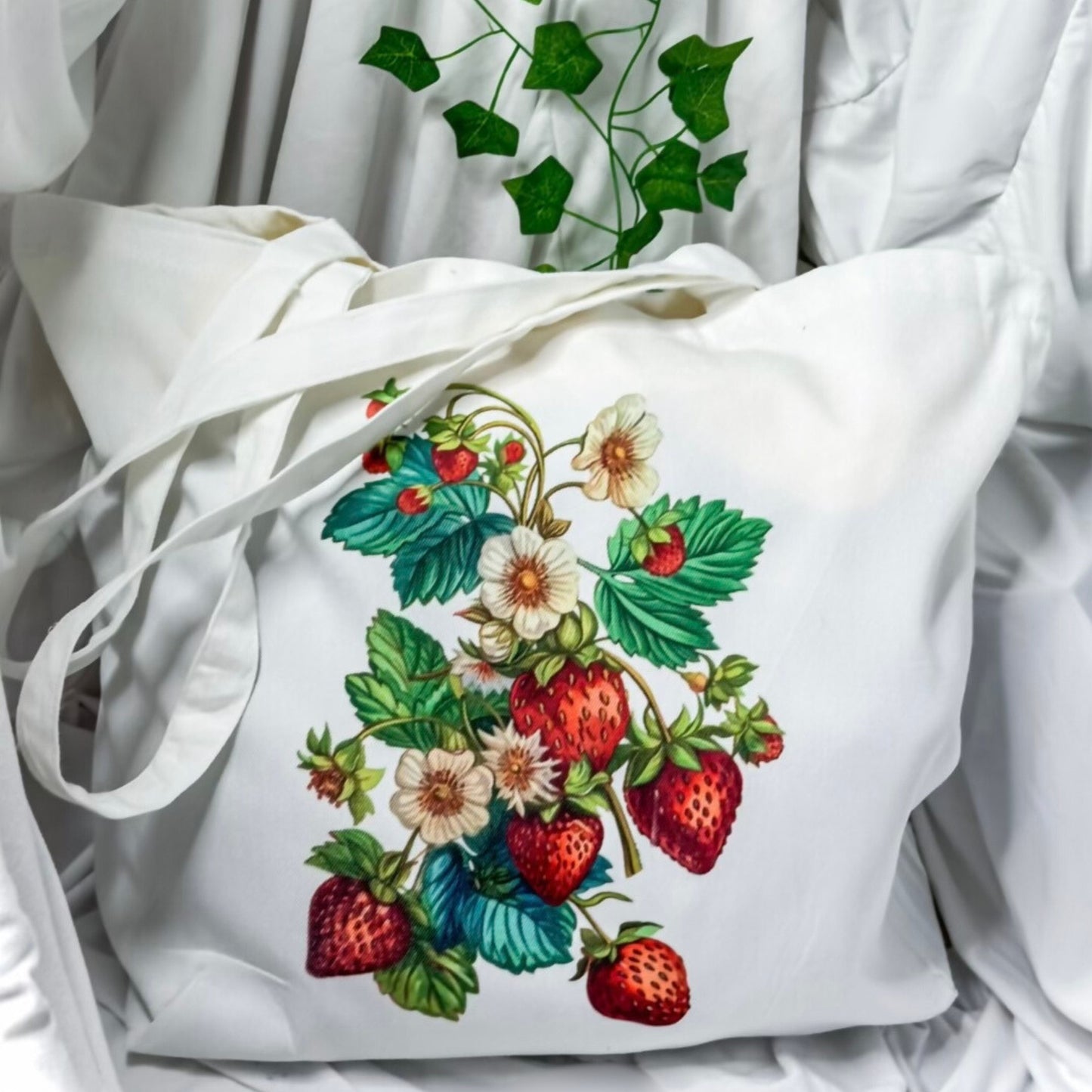Berry Flowers Tote Bag