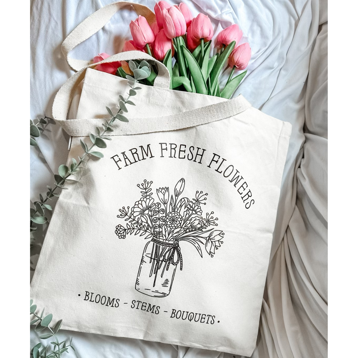 Farm Fresh Flowers Tote