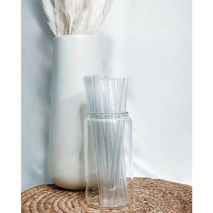 Clear Straight Reusable Glass Drinking Straw