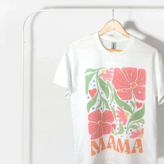Boho Floral Mama T-shirt