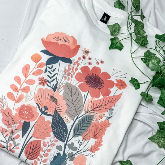Boho Watercolor Pastel Wildflowers T-shirt