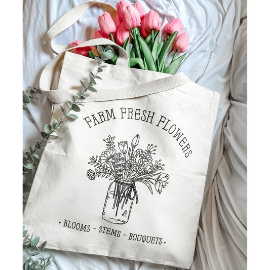 Farm Fresh Flowers Tote